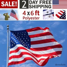 4' 6' FT United States USA Flag Heavy Duty Oz Outdoor Polyester American US Flag
