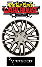 15" Inch Silver / Black Wheel Trims Hub Cap Covers Versaco Dakar