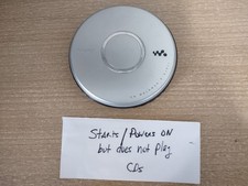 PARTS ONLY - Vintage Sony Walkman D-EJ011 Portable CD Player Silver G-Protection