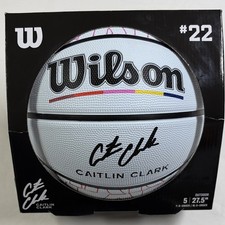 Wilson Caitlin Clark WNBA Signature Outdoor Basketball Size 5 27.5" White
