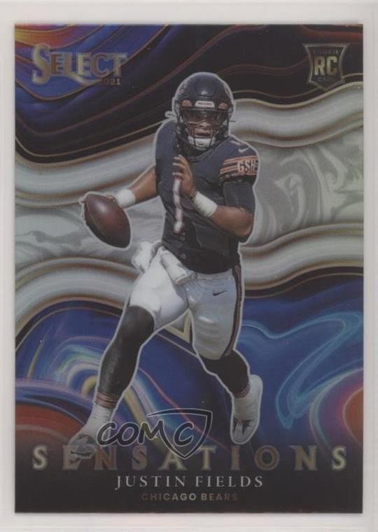 2021 Panini Select Sensations Silver Prizm Justin Fields #SEN-14 1er3