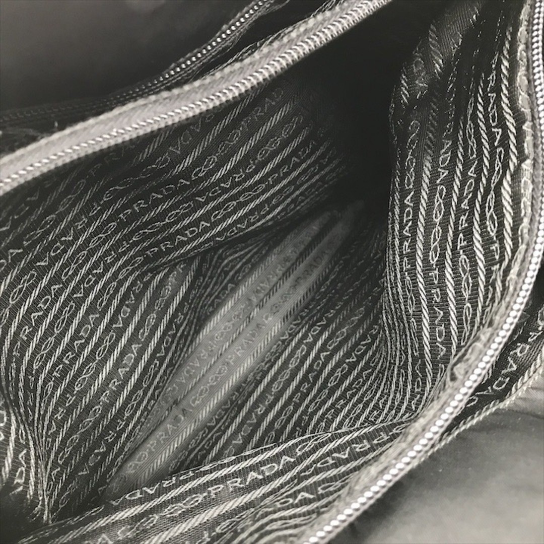 Good condition PRADA nylon tessuto triangle logo ladies tote bag black k4943 thumbnail 9