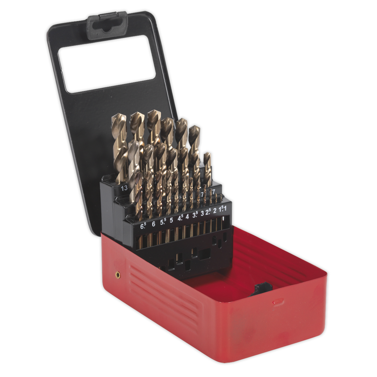 HSS Cobalt Split Point Fully Ground Drill Bit Set 25pc Metric
