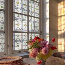 3D Stained Glass Window Film Decorative Window Privacy Film Bathroom Front US