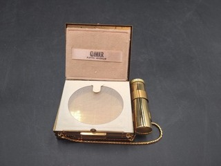 Vintage Gold tone Glamour Fifth Avenue Vanity Carryall Compact/Lipstick Holder