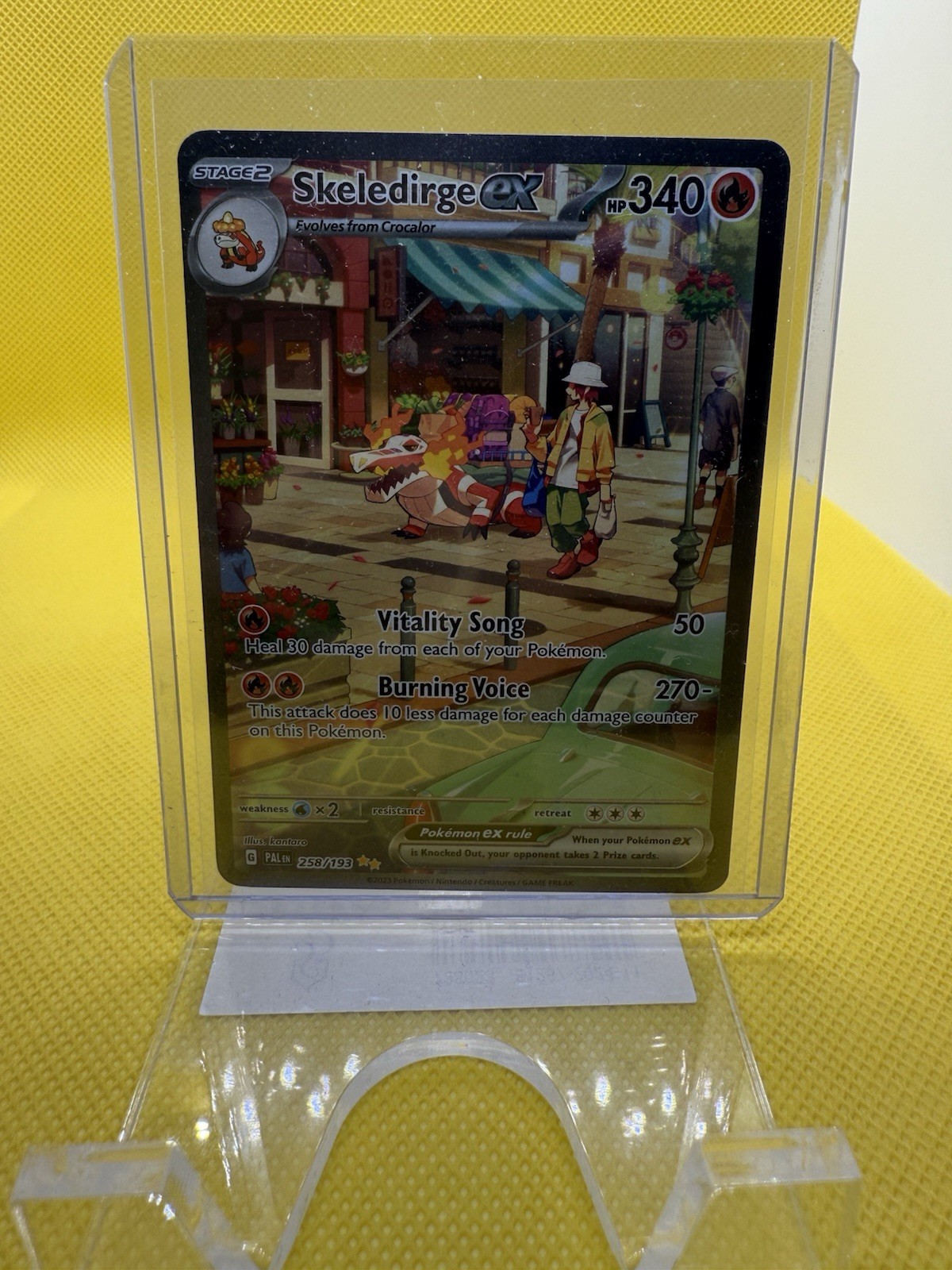 Pokémon Skeledirge EX TCG Paldea Evolved Card 258/193 Mint Holo