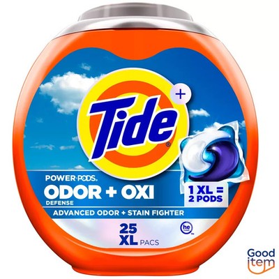 Tide Odor + Oxi Original Deep Cleaning Concentrated Laundry Detergent Pods 25ct