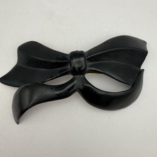Vtg 1980's Hair Clip Barrette OVERSIZED Black Plastic Bow Made in FRANCE