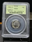 1964 D Dime PCGS MS 64 Doily Sample Slab