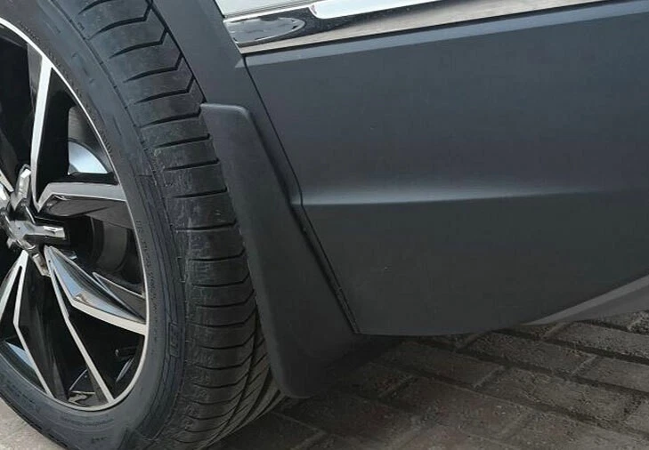 Protetor contra respingos aba de lama esquerda direita 4 peças para Volkswagen Tiguan 2010-2016 preto ABS - Imagem 2 de 4