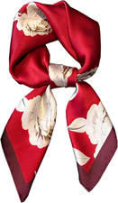 Hair Bandanas Scarf For Women Lightweight Fashion Neck Silk Satin Head Scarves F