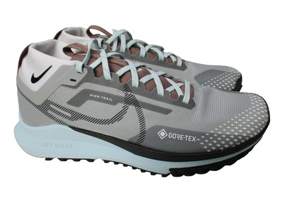Nike React Pegasus Trail 4 GTX Lt Smoke Gray Shoes Waterproof Womens Sz 10
