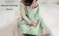 Muslin Nursing Cover for Baby Breastfeeding, Breathable 100 Cotton...