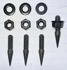 Audio HIFI Isolation Spike Feet - Carpet Spike Feet  1/4-20 Thread (4 to a set)