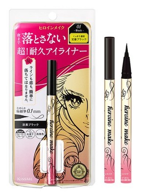 Kiss Me Heroine Make Prime Liquid Eyeliner Rich Keep,#01Jet Black, 0.01oz 2 Pack
