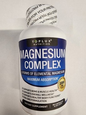 Lot of  Magnesium Complex - 1000mg, 90 Capsules, Lot of 10 bottles 