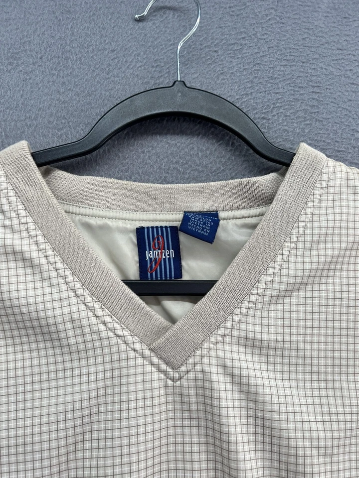 Jantzen Pullover Vest Mens XL Checkered Sleeveless V Neck Pockets Classic - Image 3 of 4