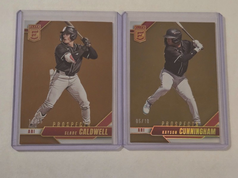2026 Donruss Elite Prospects - Kayson Cunningham #/10 + Slade Caldwell  #/35  AZ