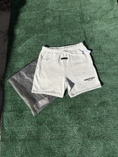 Essentials Fear of God Men's Gray Sweat Shorts M Drawstring Pockets