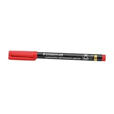 Lumocolor Special, Fine, Permanent Marker For Coated surfaces and Glass, Red