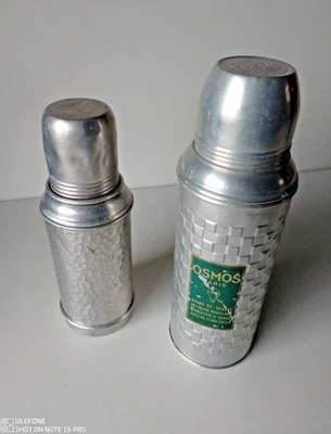Lot de 2 thermos anciens en verre Osmos et Thermid - Photo 1/4