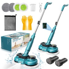 Amiluo Cordless Electric Mop, Dual-Motor Powe...