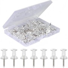120-Pack Push Pins for Bulletin Board, Thumb Tacks with Clear 120 pack,