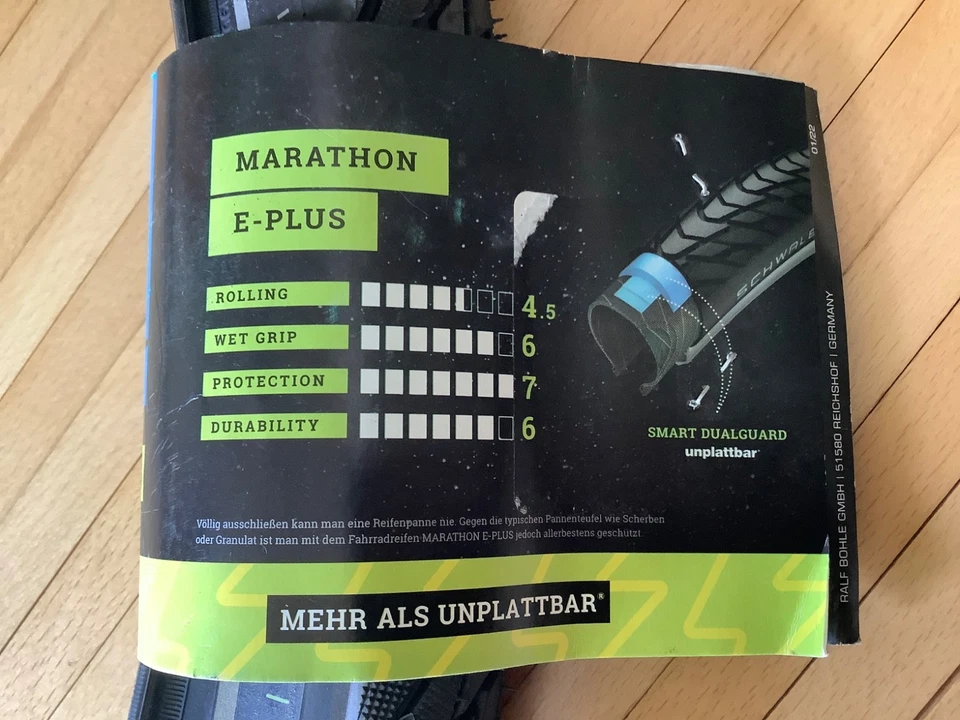 Mantel Schwalbe Marathon E-Plus 55-622 Reflex Pannenschutz nicht gebraucht - Bild 2 von 4