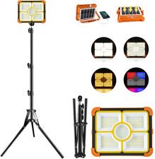 Rechargeable Camping Light with Tripod Stand, 12000mAh Solar Work Light