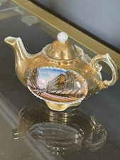 Vintage 4th St Lacrosse Wisconsin Souvenir Porcelain Tea Pot Wi Wis 1900