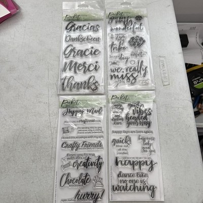 Lot Of  Die And Stamps set by picket fence Crafty Friends Good Vibes Ways To Say