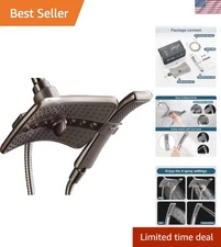 Versatile Brushed Nickel Dual Showerhead with Handheld Flexibility and Styling