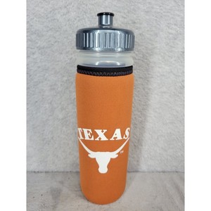 Texas Longhorns Water Bottle With Orange Insulated Sleeve BPA Free Made In USA