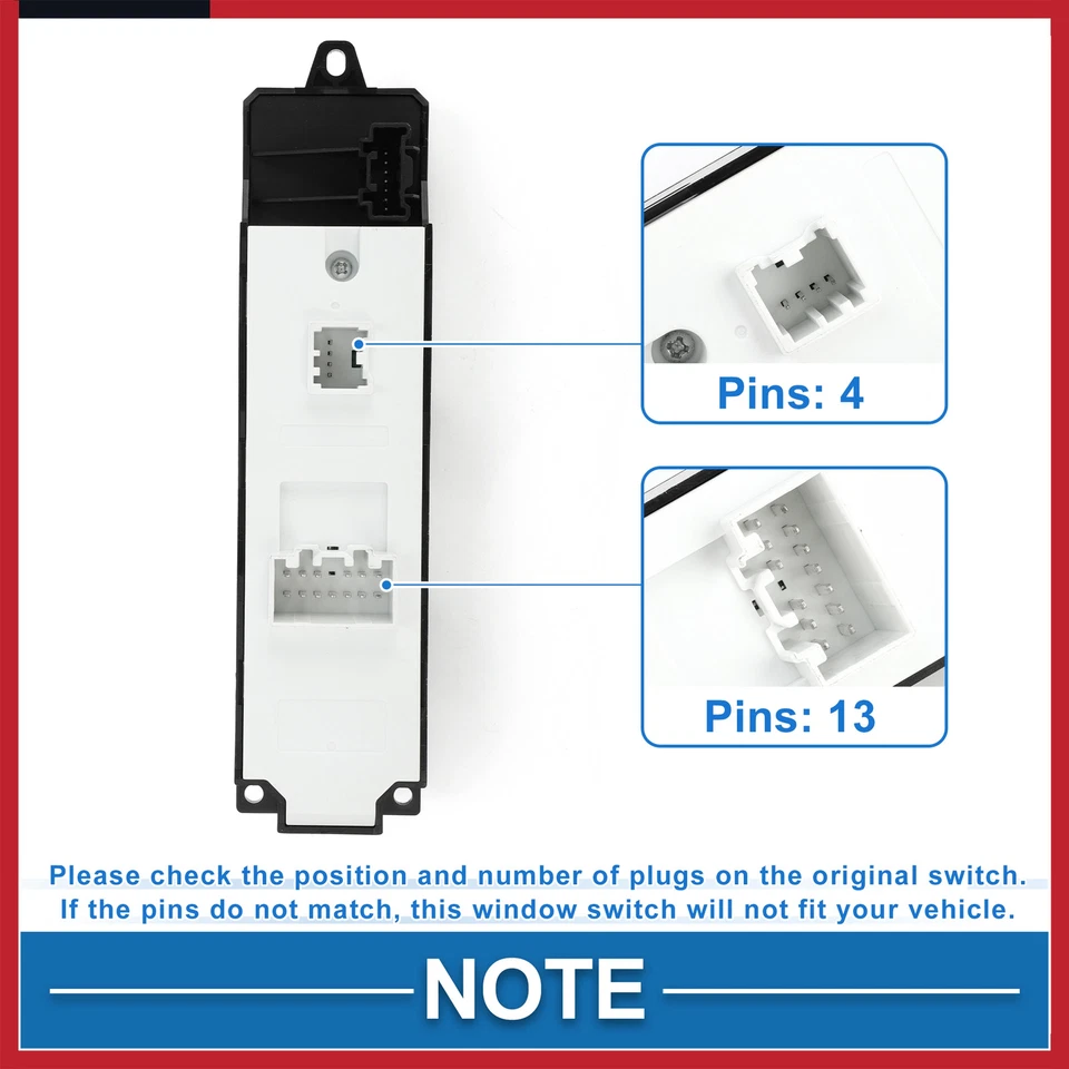 Interruptor de ventana eléctrica delantero izquierdo coche para Mazda 6 2010-2013 GEA366350/GEA366350A Foto 4 de 4