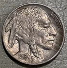 1918 Buffalo Nickel, nice original AU condition coin slight streak toning