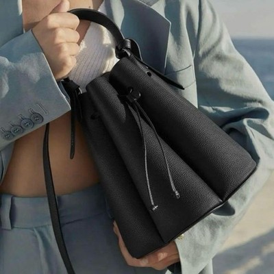 Excellent Condition Polene Num ro Huit Canel Black Bucket Bag
