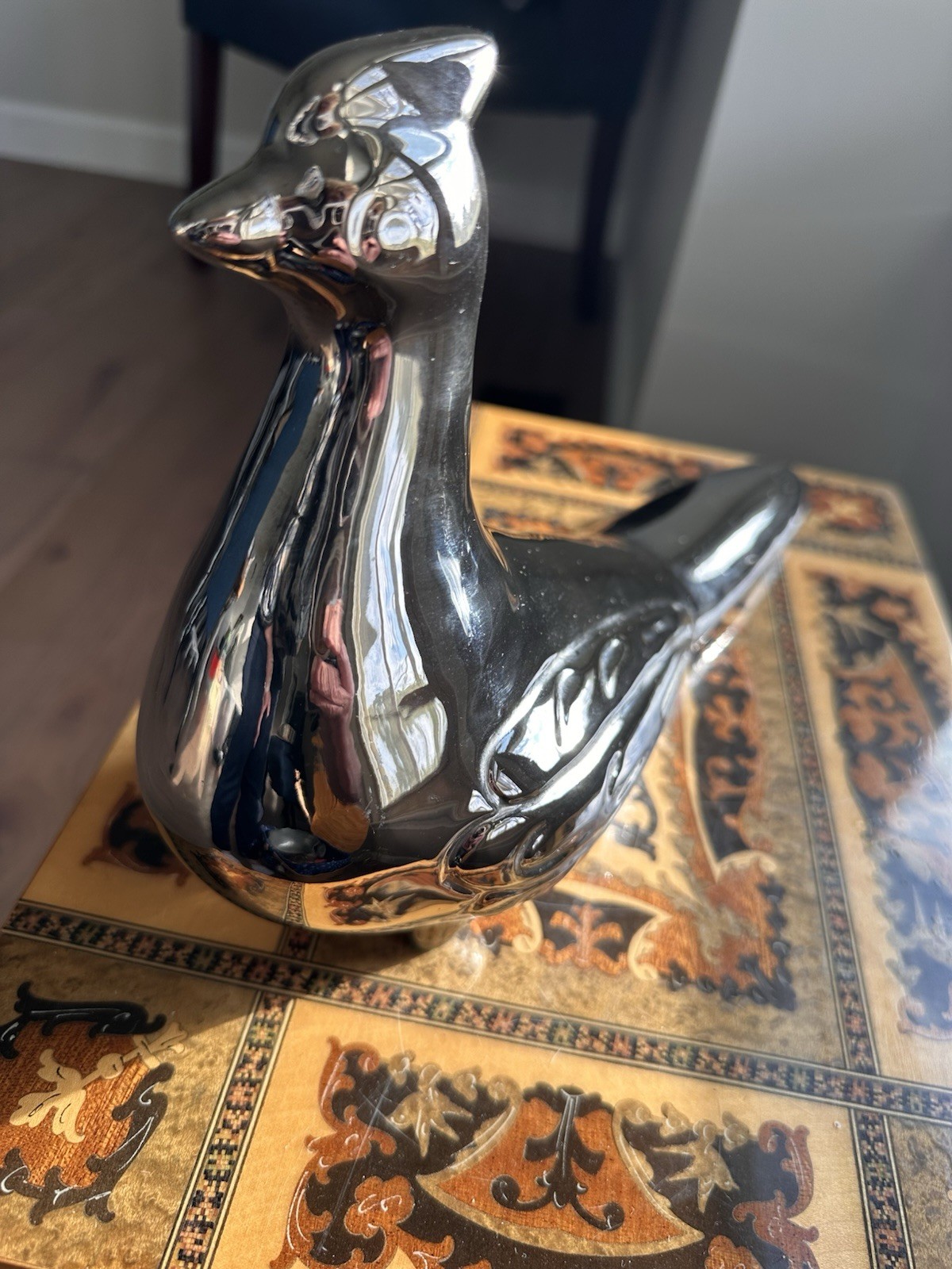 Vintage Jaru California Pheasant Bird Chrome Finish Mid Century Modern