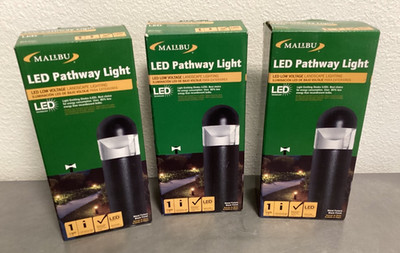 Malibu 8401-9303-01 LED Low Voltage Pathway Light Black Metal Outdoor Garden NEW