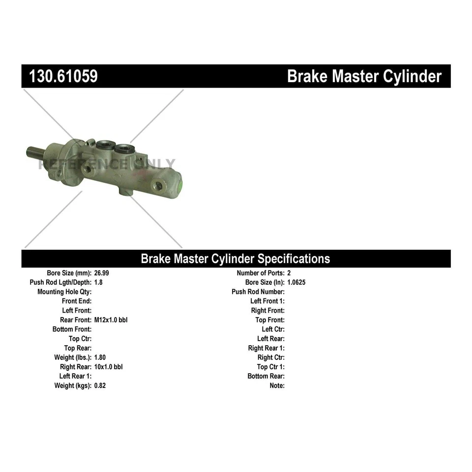 Centric Parts 130.61059 Centric Premium Brake Master Cylinder - Image 4 of 4