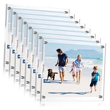 8 Pack Acrylic Floating For 8" x 10" Picture, Full Frame 9.2" x 11.4" Clear