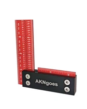 Precision Woodworking Square Ruler for Measuring and Marking, Square Ruler with 