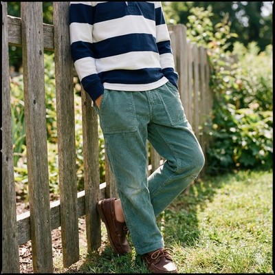Crewcuts Corduroy Pants Kids 10 Teal Cotton Preppy Casual J. Crew