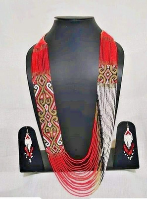 Rocailles Halskette Ohrring Boho American Style Native Tribal Handarbeit - Kn...