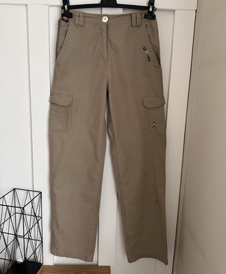 Granite Outdoor beige Baumwolle Cargo Wanderhose UK Größe 8R normale Passform