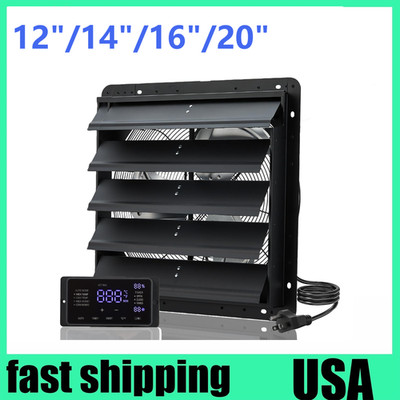 12''/14''/16''/20'' Shutter Exhaust Fan with Speed Controller Shed Garage Wall Mount