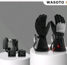 WASOTO Heated Gloves for Men Women with 7.4V 22.2Wh Rechargeable Battery Size L