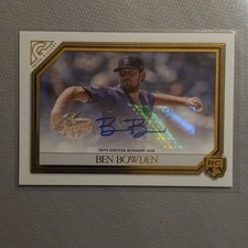 2021 Topps Gallery Ben Bowden #RA-BB Colorado Rockies Rookie Autograph Insert