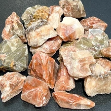 Mixed Color Red Green Calcite Crystal Rough Raw Stones (By The Piece or Pound)