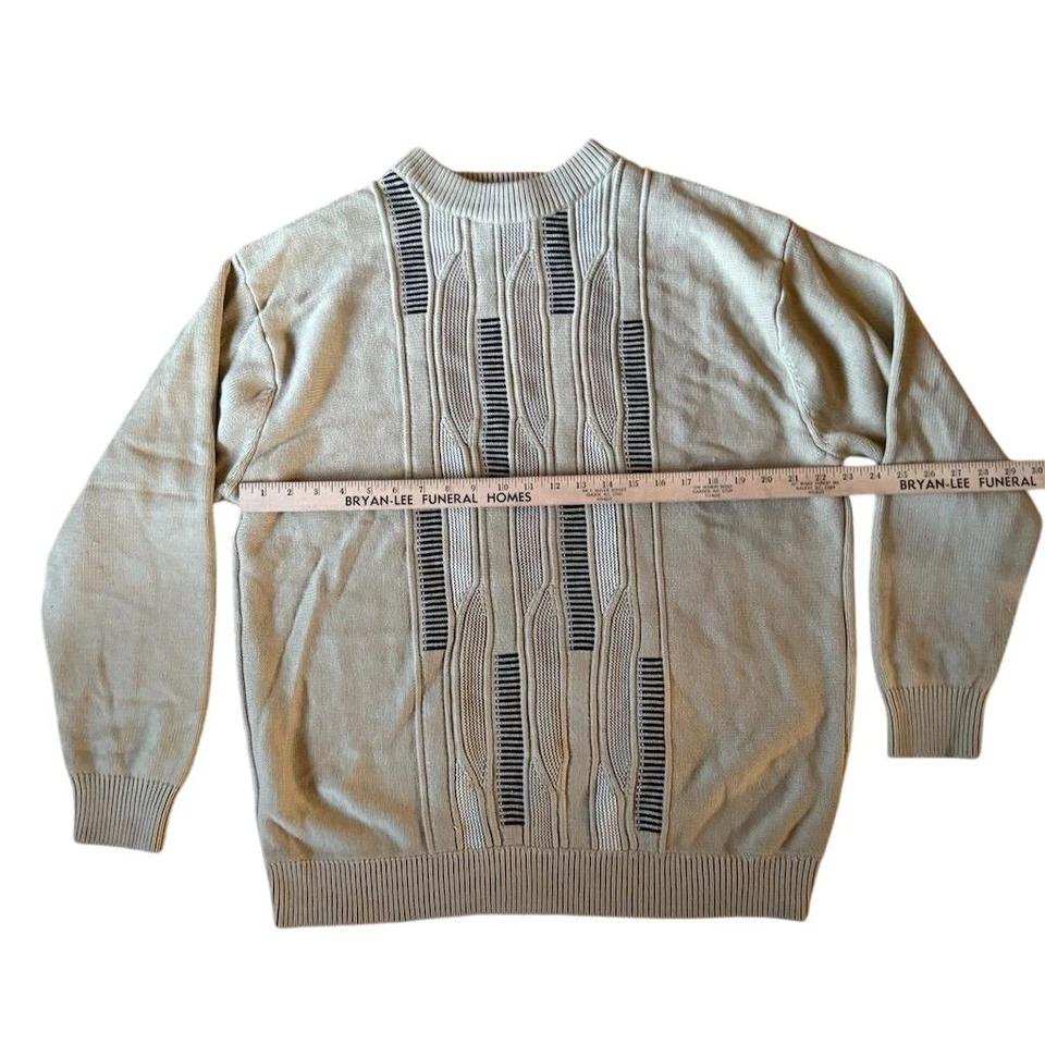 Suéter Pullover Geométrico Tejido 3D XL Vintage Para Hombre Trust EE. UU. Grandpacore Acogedor Foto 4 de 4