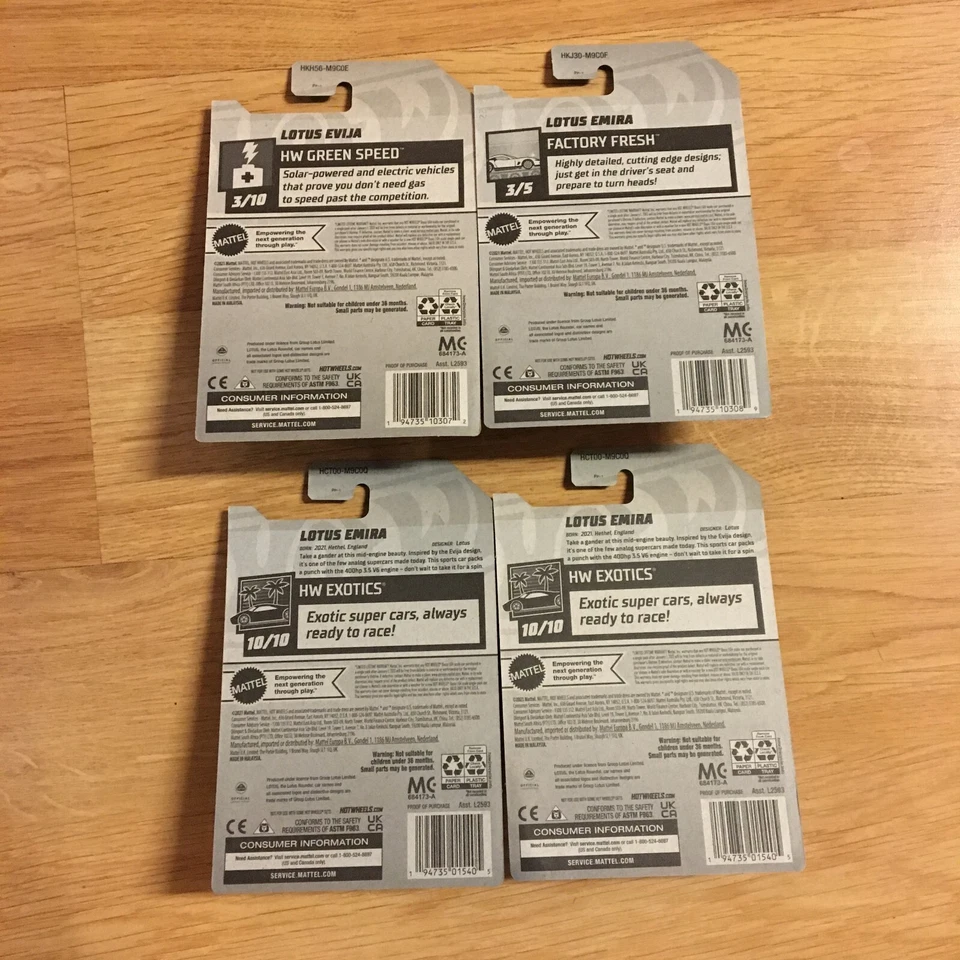 Hot Wheels Lotus Emira/Evija CUSTOM Super Real Riders Wheel Swap Variation Lot 4 - Image 4 of 4